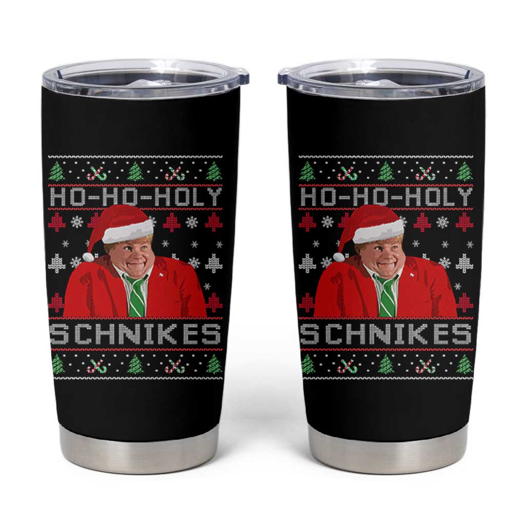 Funny Ugly Christmas Tumbler Cup Chris Holy Schnikes Farley - Wonder Print Shop