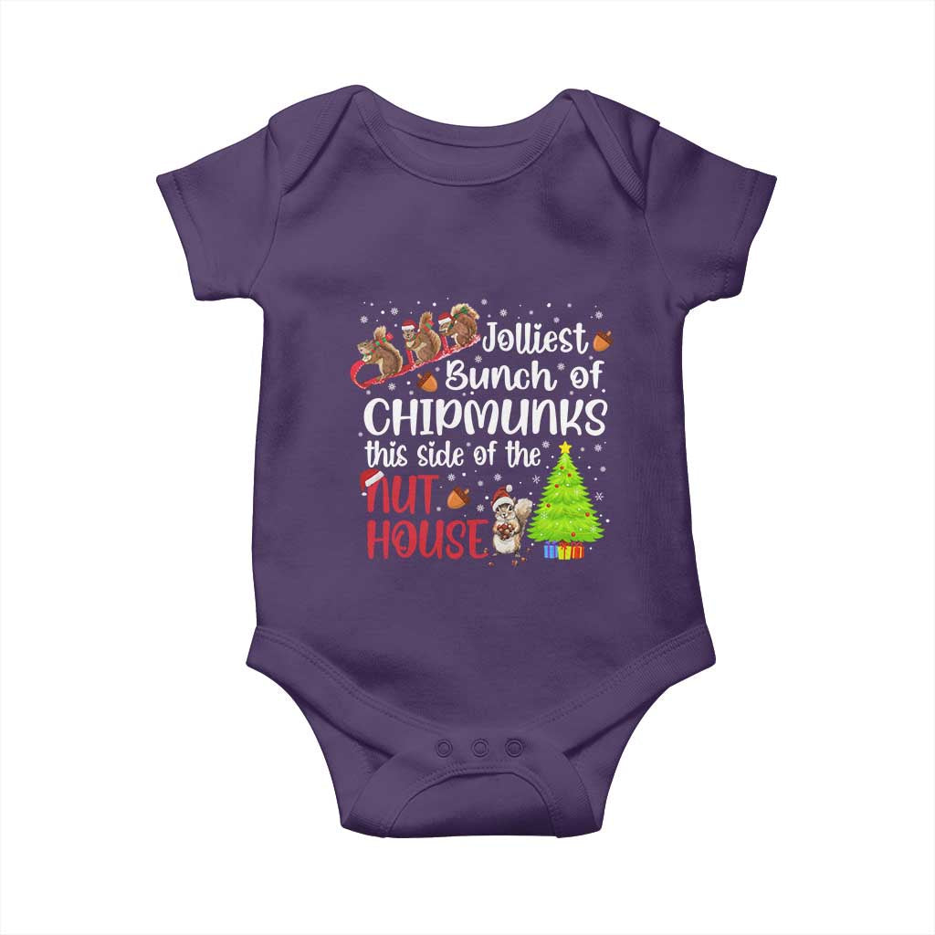 Funny Christmas Baby Onesie Jolliest Bunch Of Chipmunks This Side Of The Nut House - Wonder Print Shop