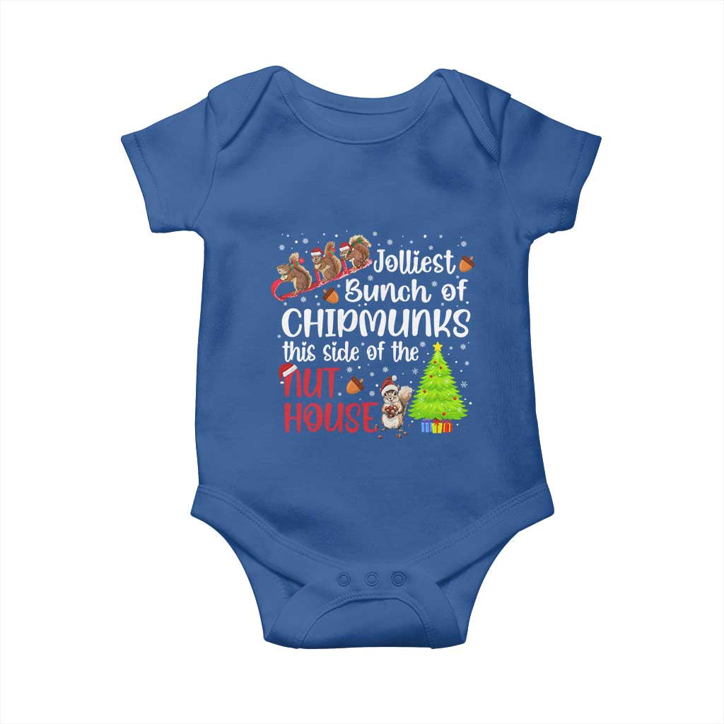 Funny Christmas Baby Onesie Jolliest Bunch Of Chipmunks This Side Of The Nut House - Wonder Print Shop