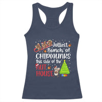 Funny Christmas Racerback Tank Top Jolliest Bunch Of Chipmunks This Side Of The Nut House - Wonder Print Shop