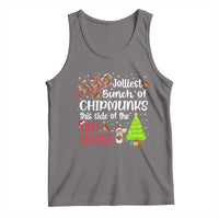 Funny Christmas Tank Top Jolliest Bunch Of Chipmunks This Side Of The Nut House - Wonder Print Shop