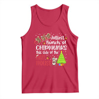 Funny Christmas Tank Top Jolliest Bunch Of Chipmunks This Side Of The Nut House - Wonder Print Shop