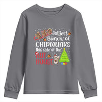 Funny Christmas Youth Sweatshirt Jolliest Bunch Of Chipmunks This Side Of The Nut House - Wonder Print Shop