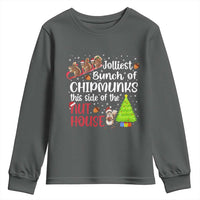 Funny Christmas Youth Sweatshirt Jolliest Bunch Of Chipmunks This Side Of The Nut House - Wonder Print Shop