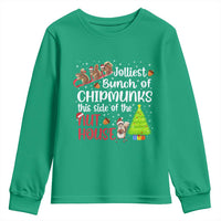 Funny Christmas Youth Sweatshirt Jolliest Bunch Of Chipmunks This Side Of The Nut House - Wonder Print Shop
