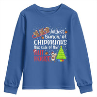Funny Christmas Youth Sweatshirt Jolliest Bunch Of Chipmunks This Side Of The Nut House - Wonder Print Shop