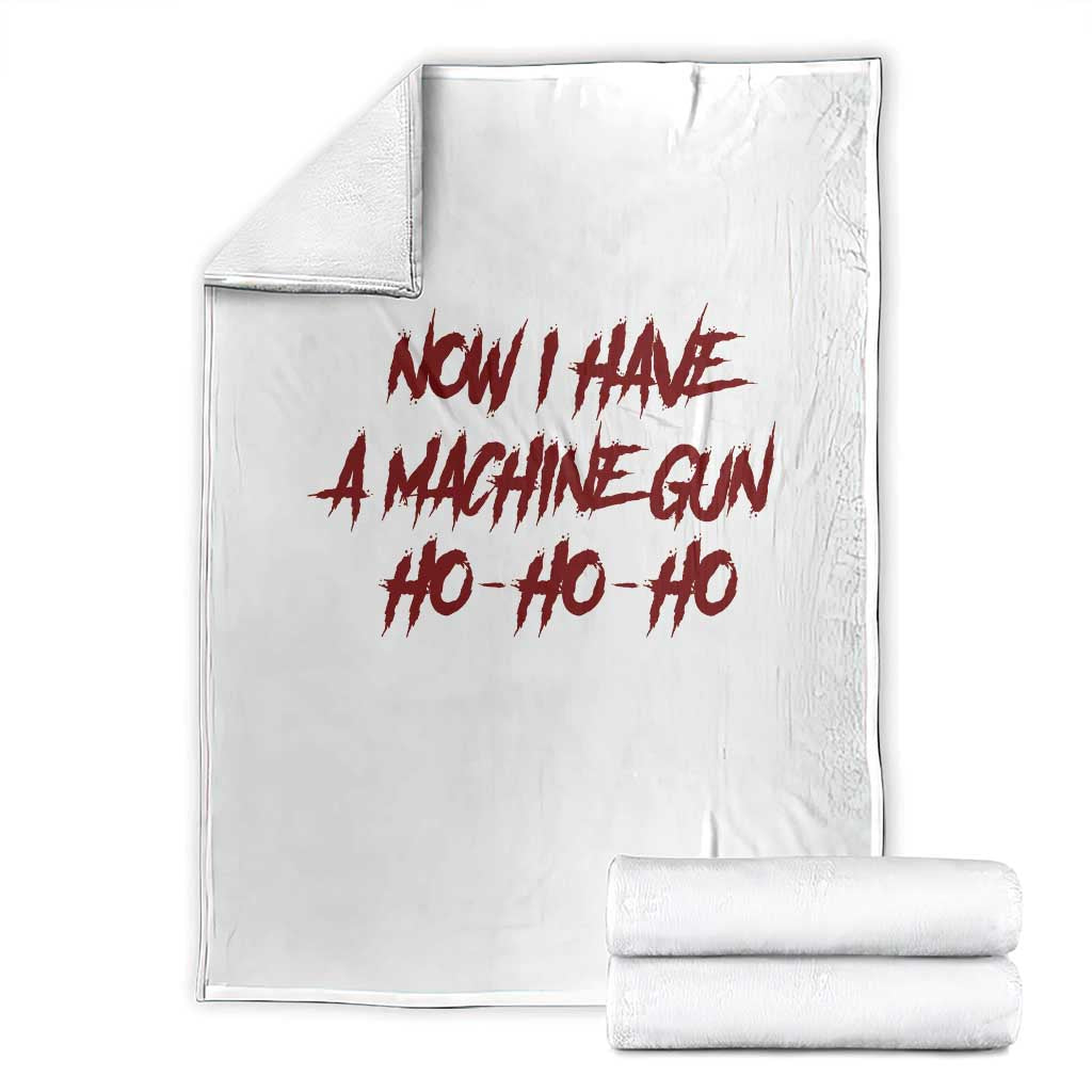 Now I Have A Machine Gun Throw Blanket Funny Retro 90s Movie Jumper - Wonder Print Shop