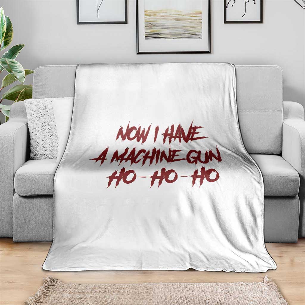 Now I Have A Machine Gun Throw Blanket Funny Retro 90s Movie Jumper - Wonder Print Shop