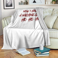Now I Have A Machine Gun Throw Blanket Funny Retro 90s Movie Jumper - Wonder Print Shop
