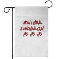Now I Have A Machine Gun Garden Flag Funny Retro 90s Movie Jumper - Wonder Print Shop