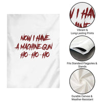 Now I Have A Machine Gun Garden Flag Funny Retro 90s Movie Jumper - Wonder Print Shop