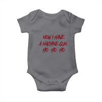 Now I Have A Machine Gun Baby Onesie Funny Retro 90s Movie Jumper - Wonder Print Shop