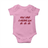Now I Have A Machine Gun Baby Onesie Funny Retro 90s Movie Jumper - Wonder Print Shop