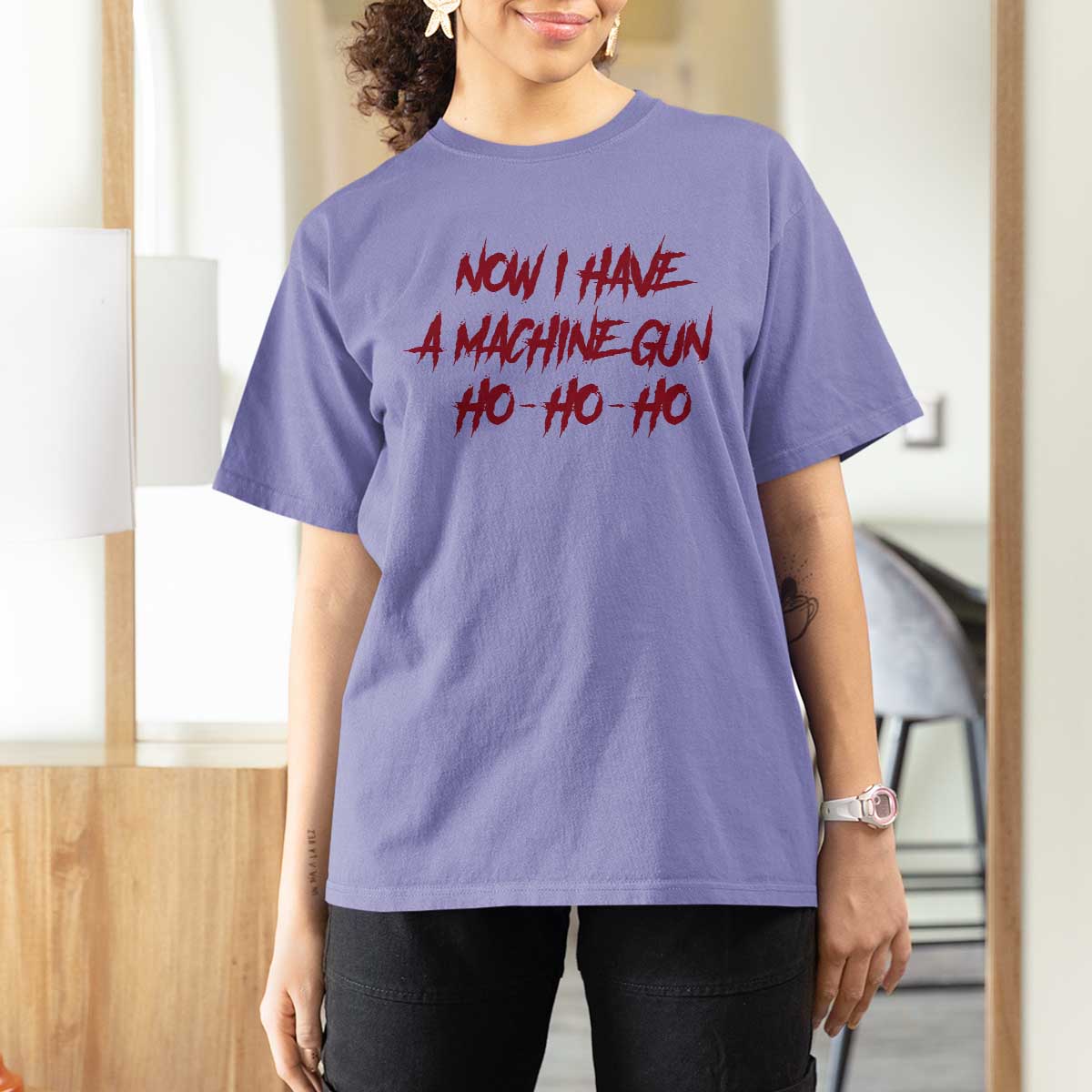Now I Have A Machine Gun T Shirt For Women Funny Retro 90s Movie Jumper - Wonder Print Shop