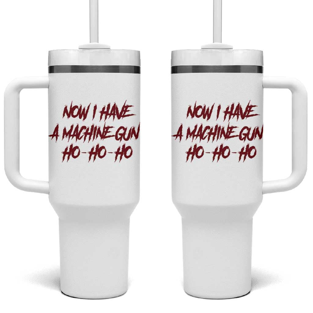 Now I Have A Machine Gun Tumbler With Handle Funny Retro 90s Movie Jumper - Wonder Print Shop