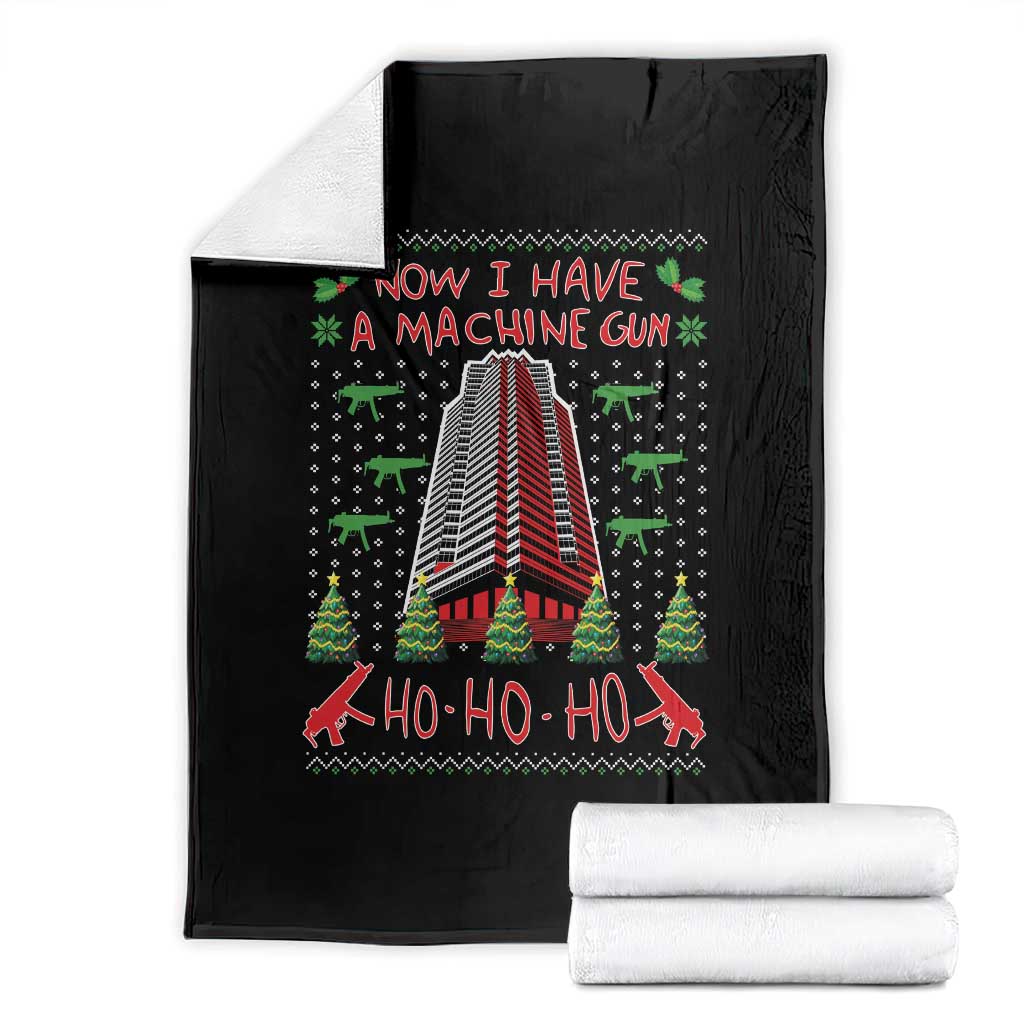 Now I Have A Machine Gun Throw Blanket Nakatomi Plaza Christmas Party 1988 Ugly Xmas Gift - Wonder Print Shop