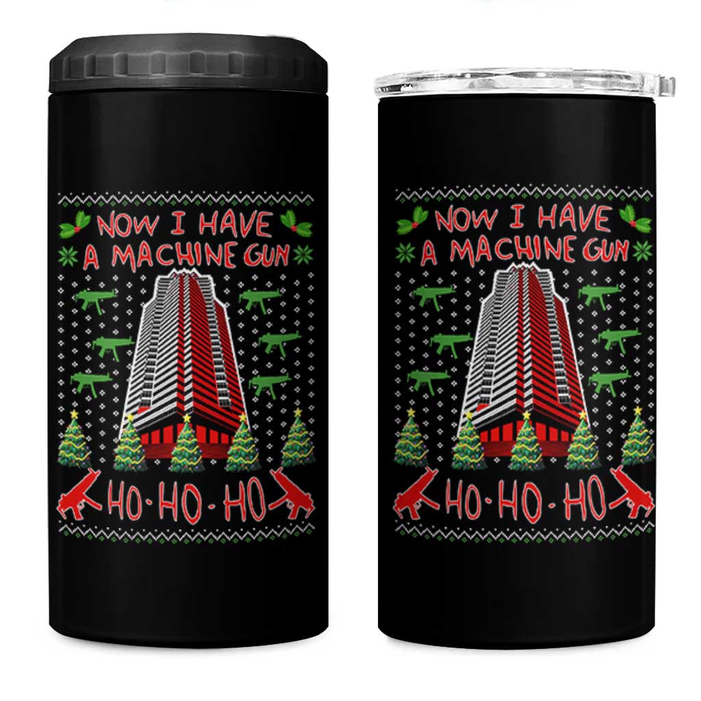 Now I Have A Machine Gun 4 in 1 Can Cooler Tumbler Nakatomi Plaza Christmas Party 1988 Ugly Xmas Gift - Wonder Print Shop