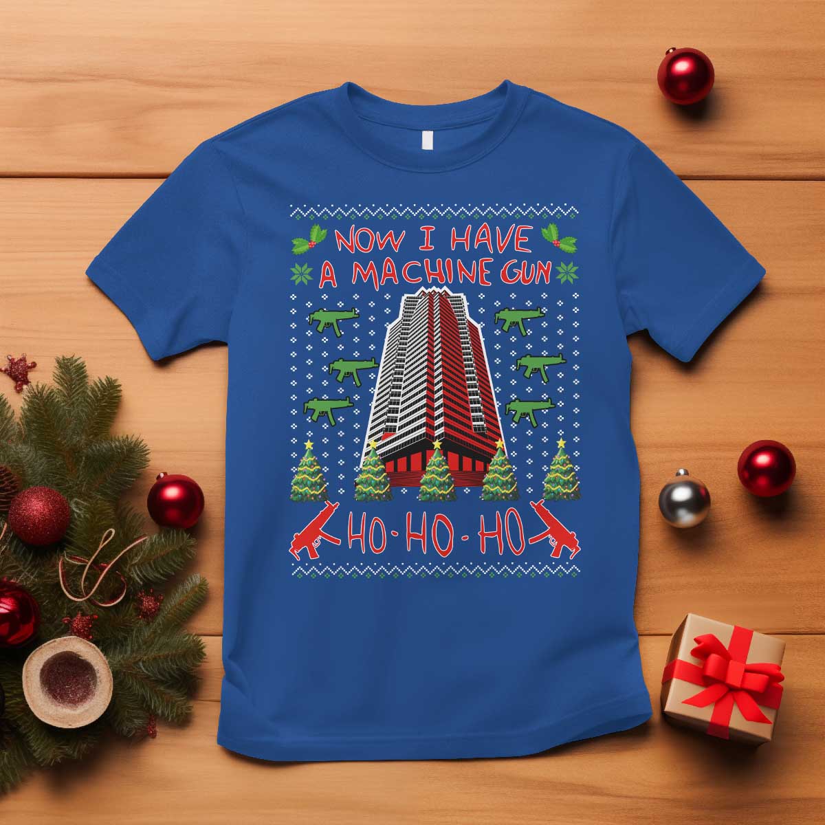 Now I Have A Machine Gun T Shirt Nakatomi Plaza Christmas Party 1988 Ugly Xmas Gift - Wonder Print Shop