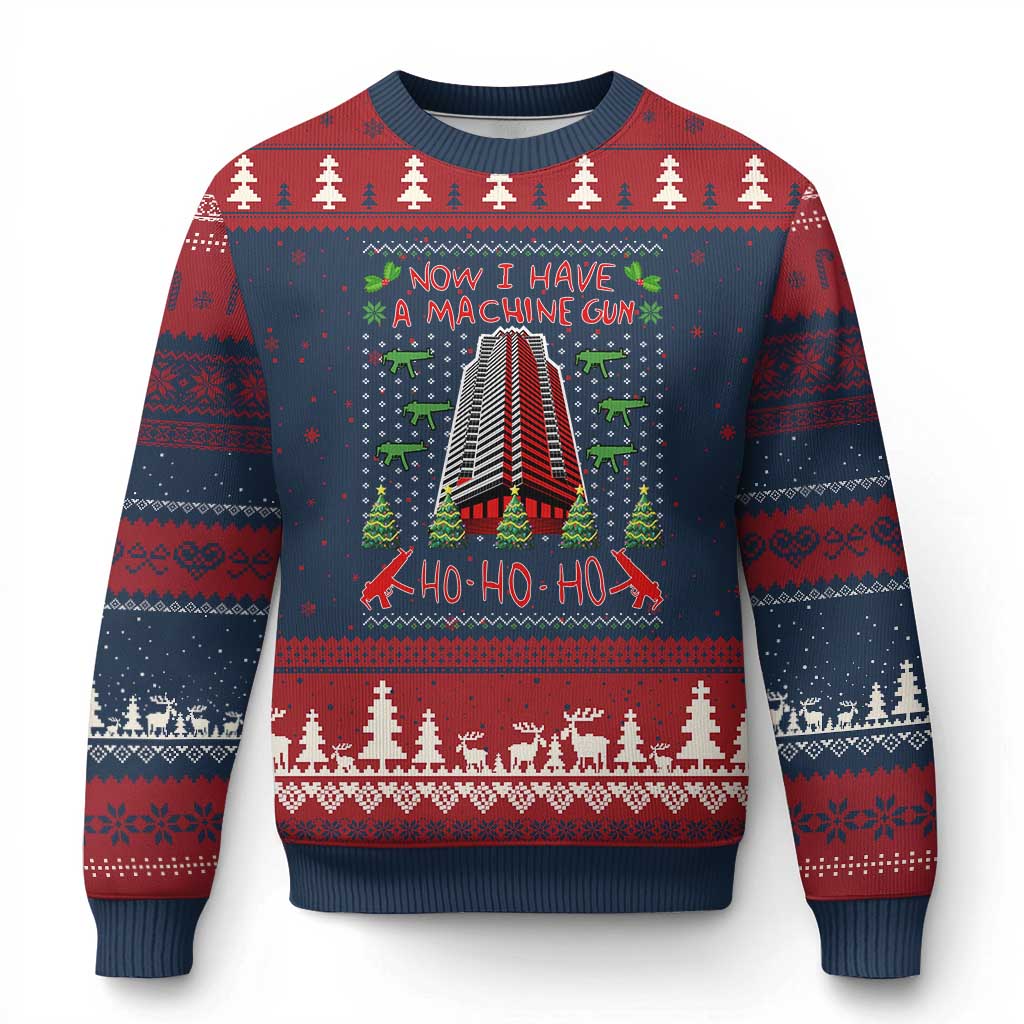 Now I Have A Machine Gun Ugly Christmas Sweater Nakatomi Plaza Xmas Party 1988 Ugly Xmas Gift - Wonder Print Shop