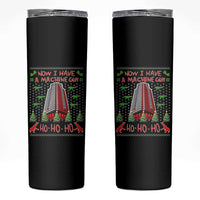 Now I Have A Machine Gun Skinny Tumbler Nakatomi Plaza Christmas Party 1988 Ugly Xmas Gift - Wonder Print Shop
