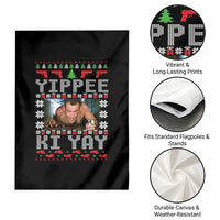 Yippee Ki Yay Garden Flag Funny 80's Movie Xmas Gift Ugly Christmas - Wonder Print Shop