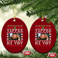 Yippee Ki Yay Ceramic Ornament Funny 80's Movie Xmas Gift Ugly Xmas - Wonder Print Shop
