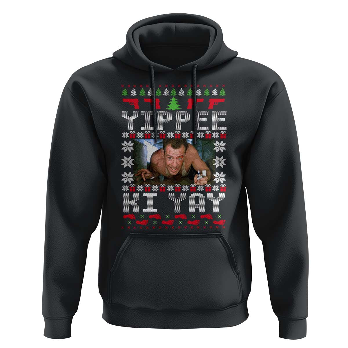 Yippee Ki Yay Hoodie Funny 80's Movie Xmas Gift Ugly Christmas - Wonder Print Shop