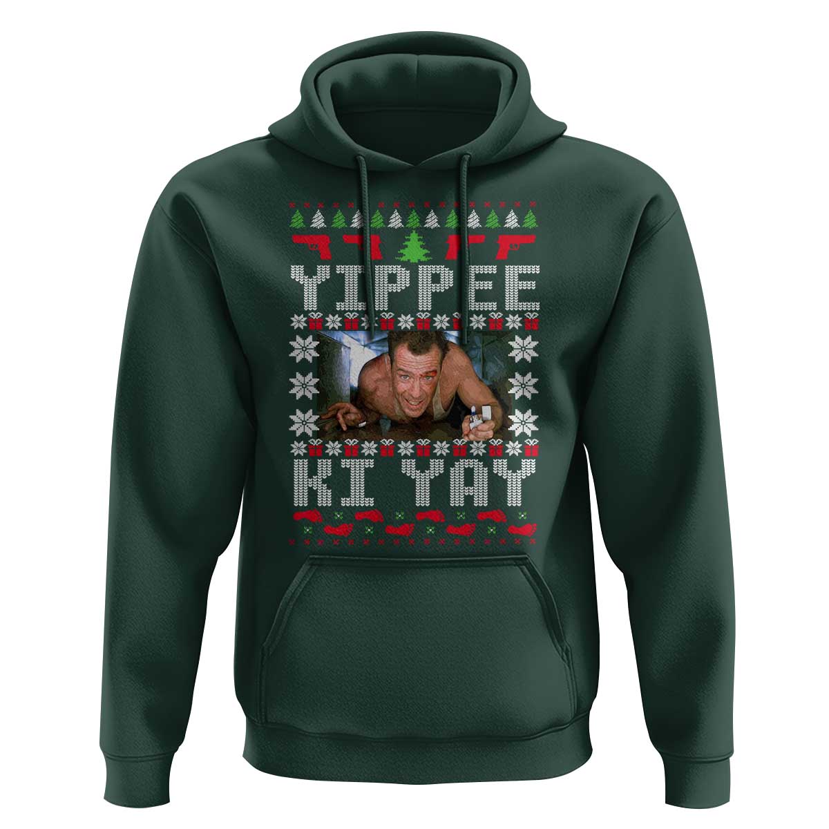 Yippee Ki Yay Hoodie Funny 80's Movie Xmas Gift Ugly Christmas - Wonder Print Shop
