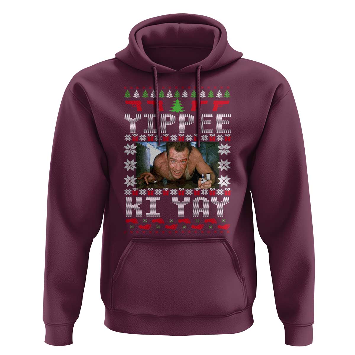 Yippee Ki Yay Hoodie Funny 80's Movie Xmas Gift Ugly Christmas - Wonder Print Shop