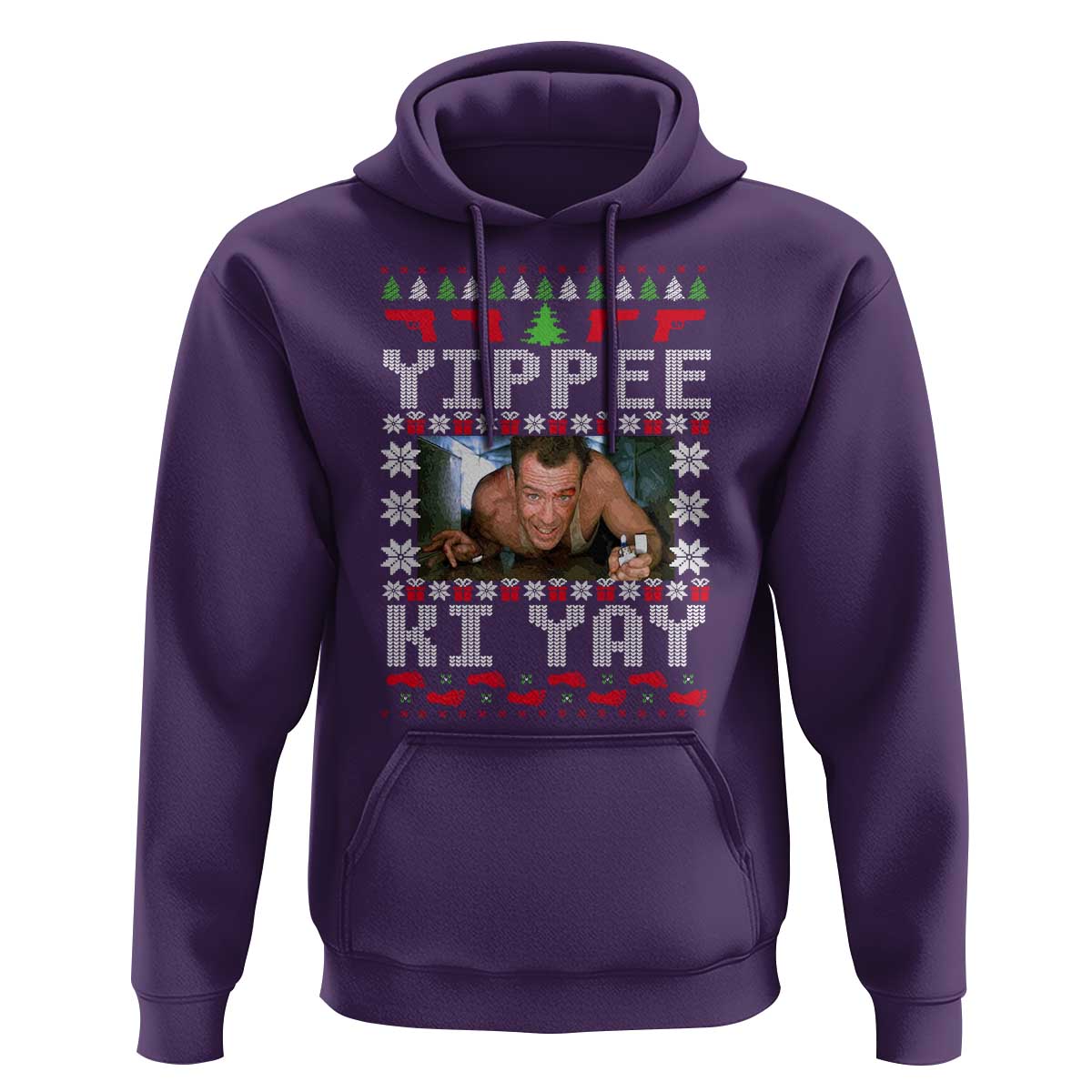 Yippee Ki Yay Hoodie Funny 80's Movie Xmas Gift Ugly Christmas - Wonder Print Shop