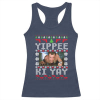 Yippee Ki Yay Racerback Tank Top Funny 80's Movie Xmas Gift Ugly Christmas - Wonder Print Shop