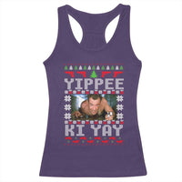 Yippee Ki Yay Racerback Tank Top Funny 80's Movie Xmas Gift Ugly Christmas - Wonder Print Shop