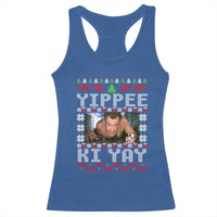 Yippee Ki Yay Racerback Tank Top Funny 80's Movie Xmas Gift Ugly Christmas - Wonder Print Shop