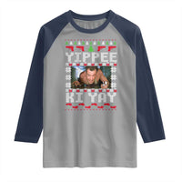 Yippee Ki Yay Raglan Shirt Funny 80's Movie Xmas Gift Ugly Christmas - Wonder Print Shop