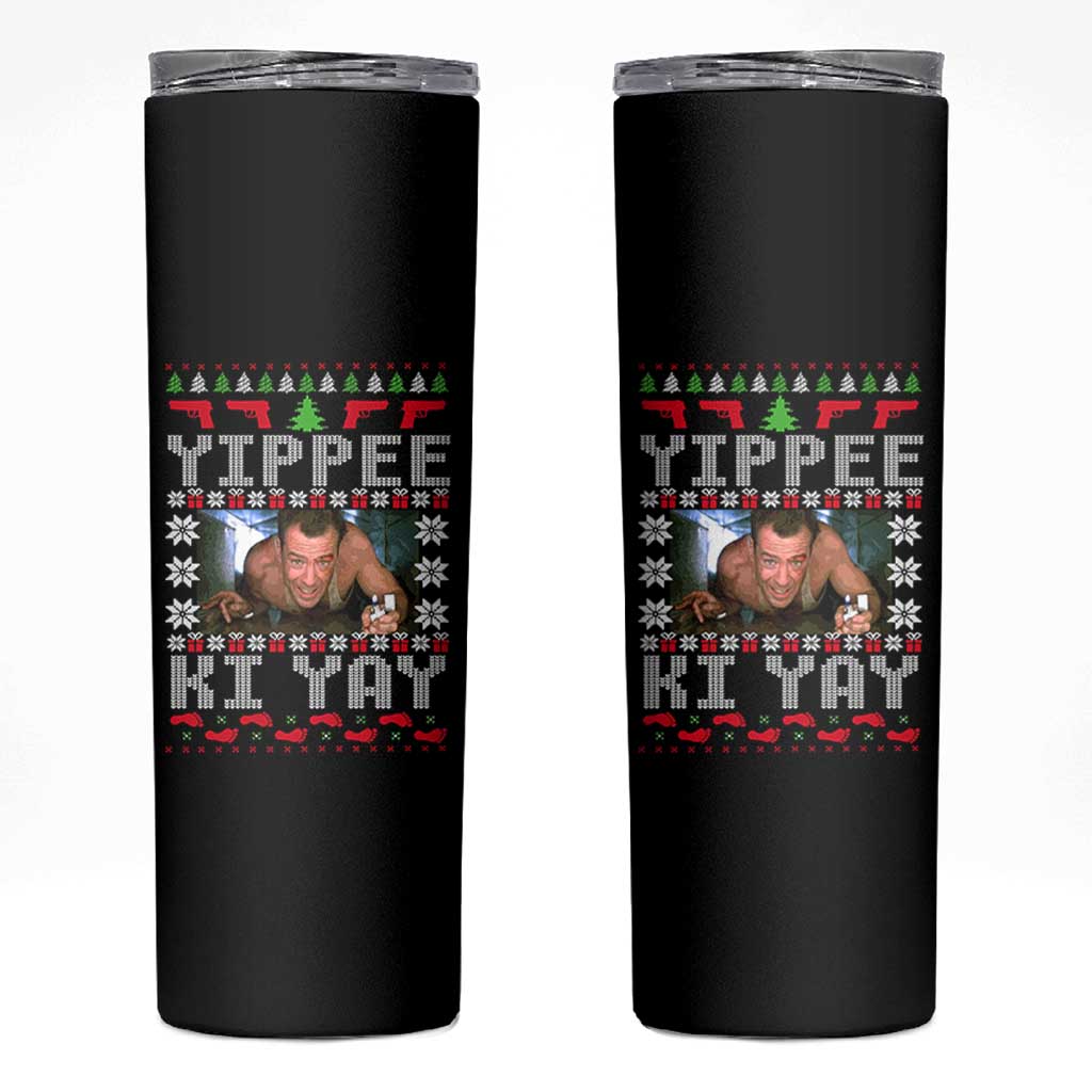 Yippee Ki Yay Skinny Tumbler Funny 80's Movie Xmas Gift Ugly Christmas - Wonder Print Shop