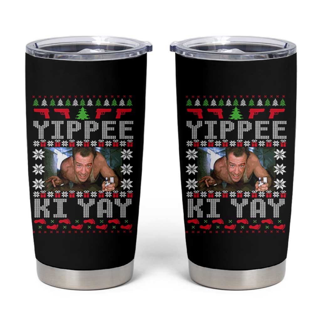 Yippee Ki Yay Tumbler Cup Funny 80's Movie Xmas Gift Ugly Christmas - Wonder Print Shop