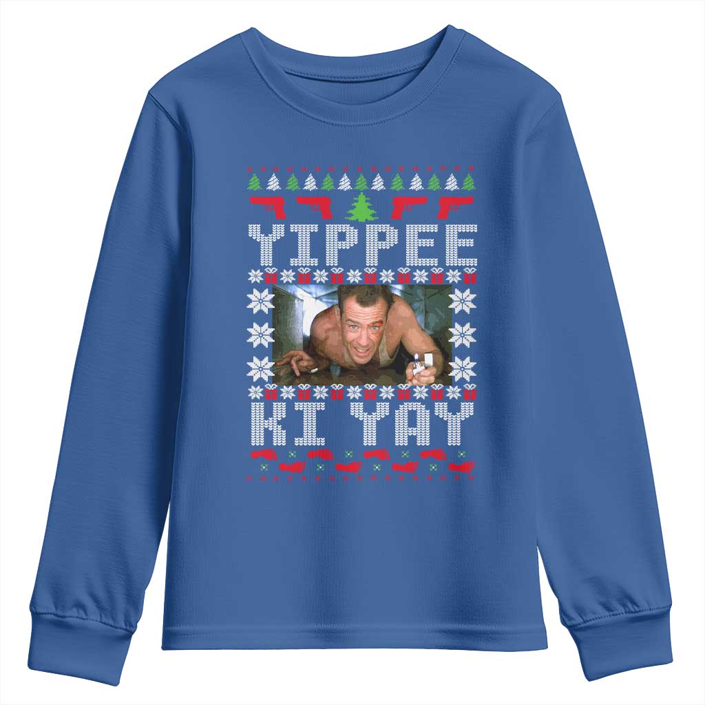 Yippee Ki Yay Youth Sweatshirt Funny 80's Movie Xmas Gift Ugly Christmas - Wonder Print Shop
