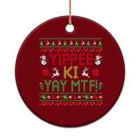 Yippee Ki Yay Ceramic Ornament 80's Movie Xmas Gift Ugly Xmas - Wonder Print Shop