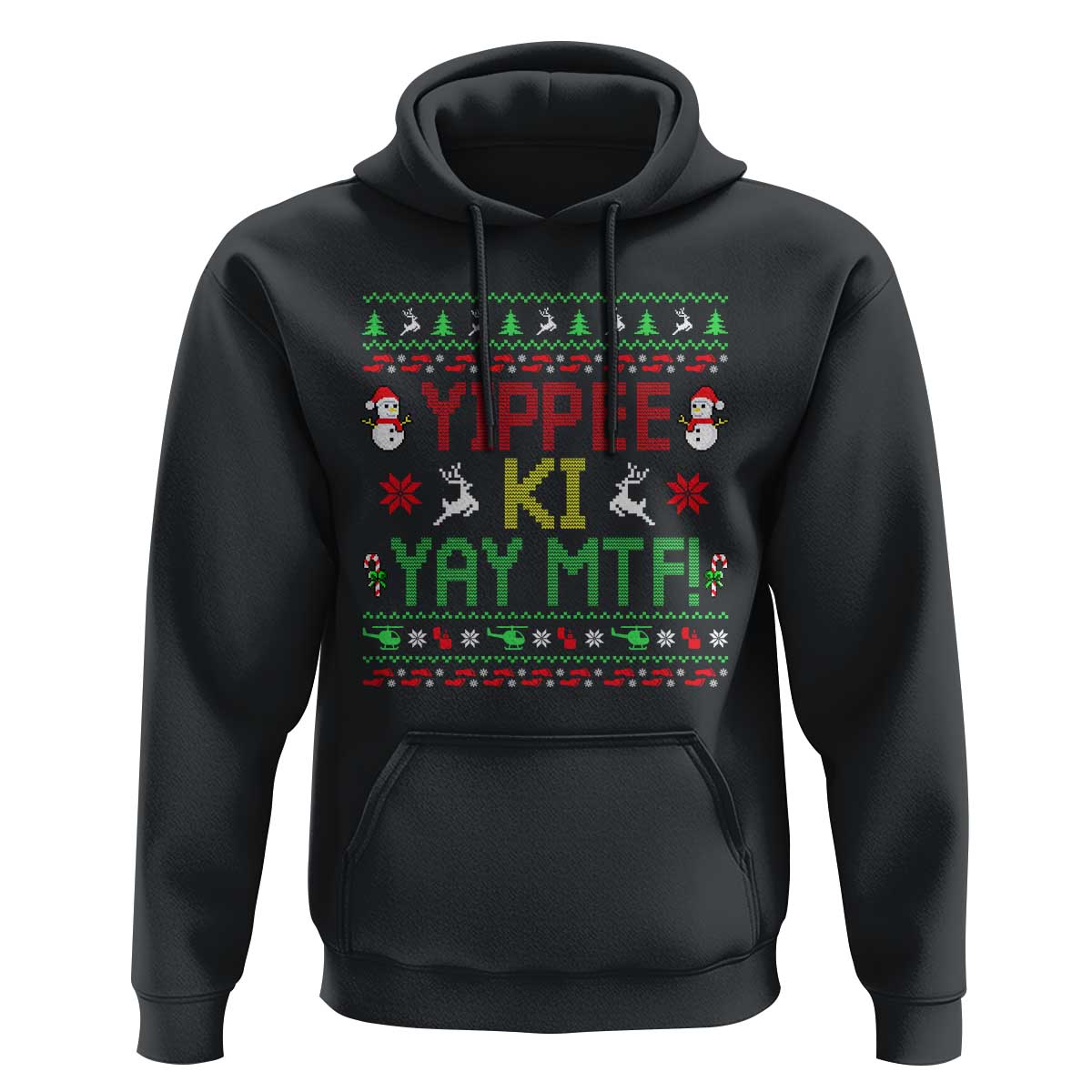 Yippee Ki Yay Hoodie 80's Movie Xmas Gift Ugly Christmas - Wonder Print Shop