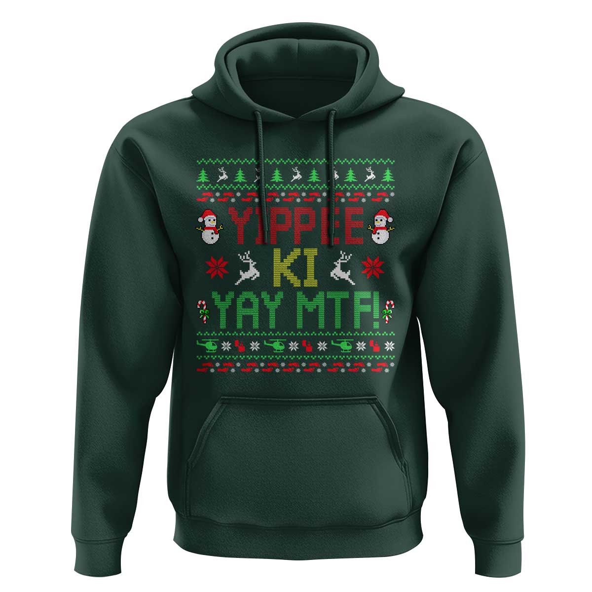 Yippee Ki Yay Hoodie 80's Movie Xmas Gift Ugly Christmas - Wonder Print Shop