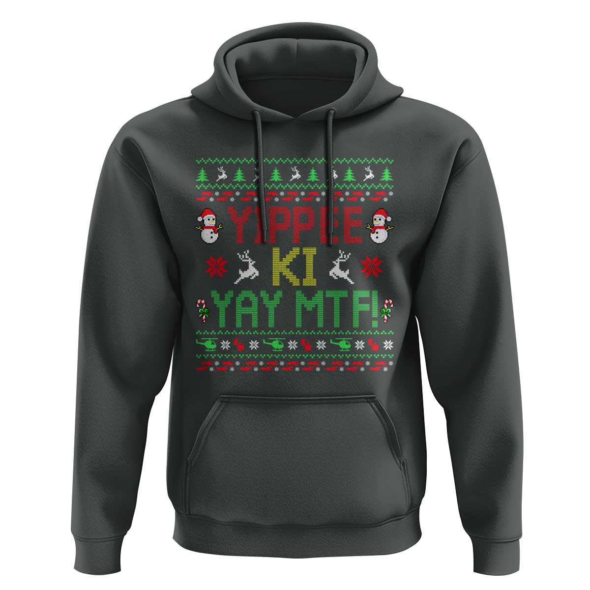 Yippee Ki Yay Hoodie 80's Movie Xmas Gift Ugly Christmas - Wonder Print Shop