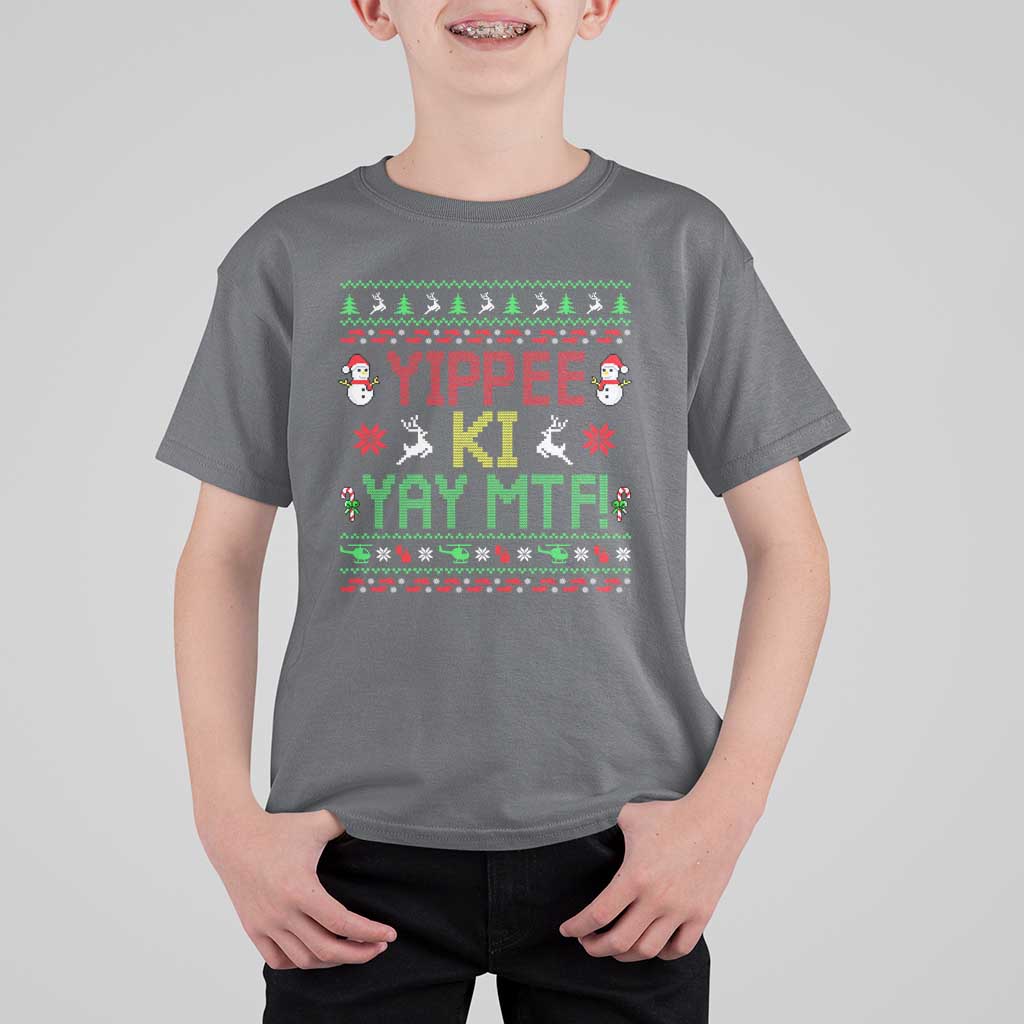 Yippee Ki Yay T Shirt For Kid 80's Movie Xmas Gift Ugly Christmas - Wonder Print Shop