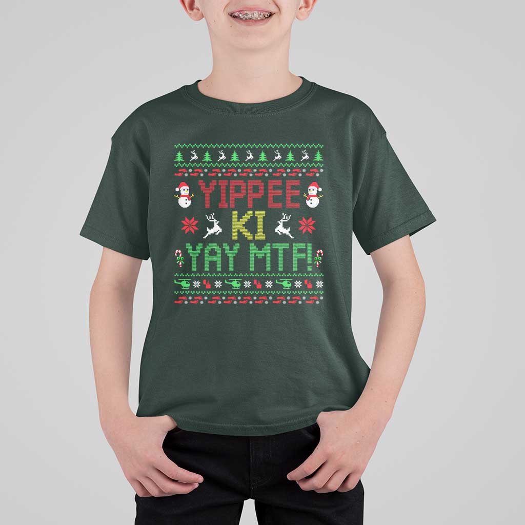 Yippee Ki Yay T Shirt For Kid 80's Movie Xmas Gift Ugly Christmas - Wonder Print Shop