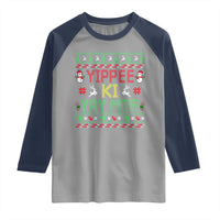Yippee Ki Yay Raglan Shirt 80's Movie Xmas Gift Ugly Christmas - Wonder Print Shop