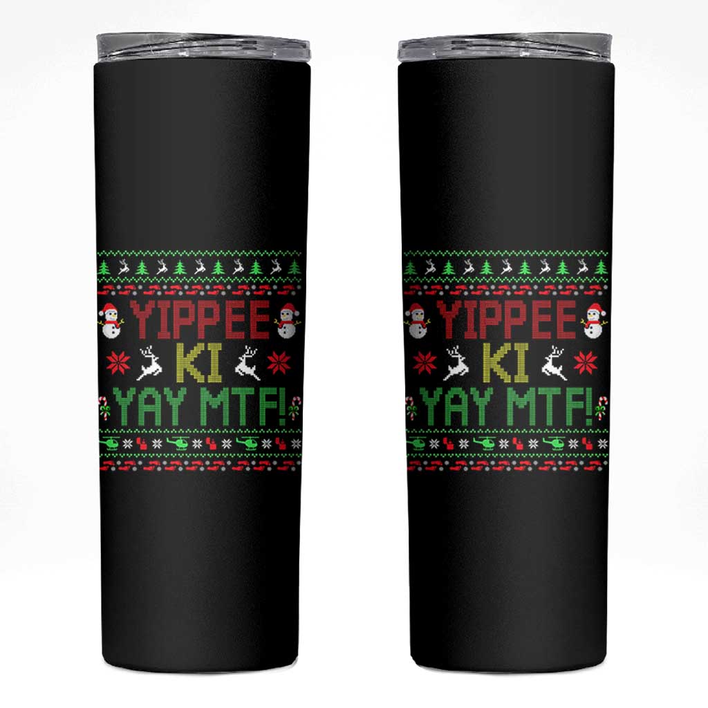 Yippee Ki Yay Skinny Tumbler 80's Movie Xmas Gift Ugly Christmas - Wonder Print Shop