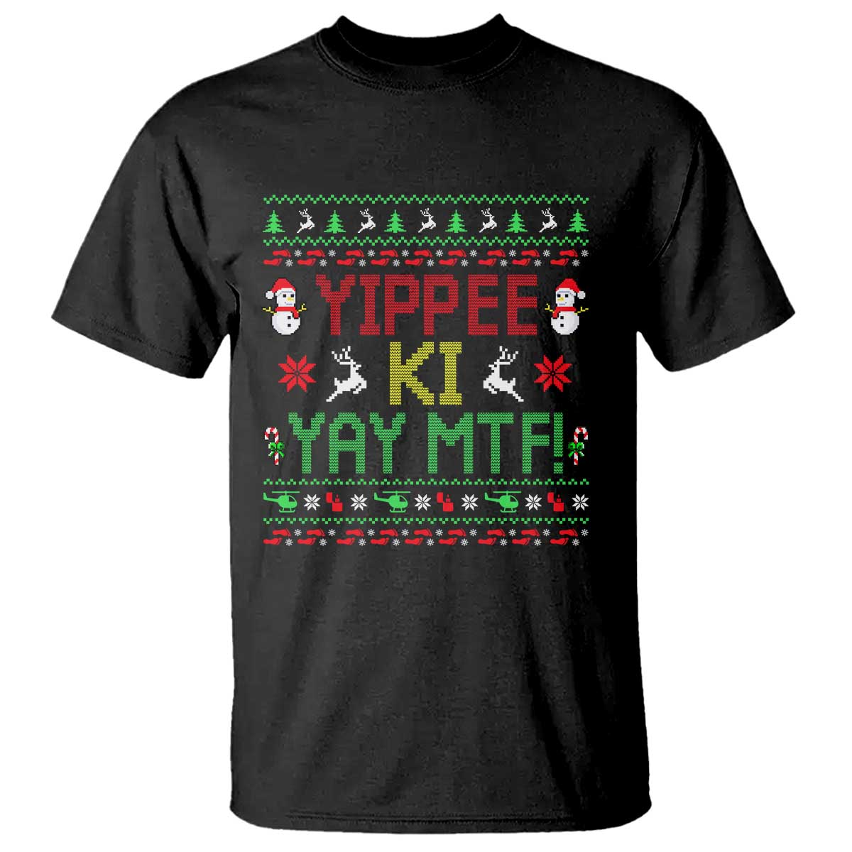 Yippee Ki Yay T Shirt 80's Movie Xmas Gift Ugly Christmas - Wonder Print Shop