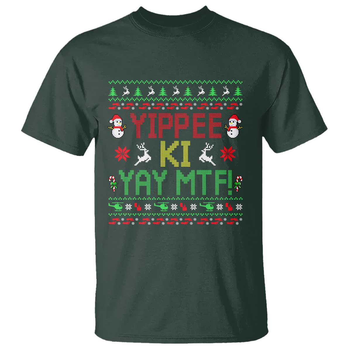 Yippee Ki Yay T Shirt 80's Movie Xmas Gift Ugly Christmas - Wonder Print Shop