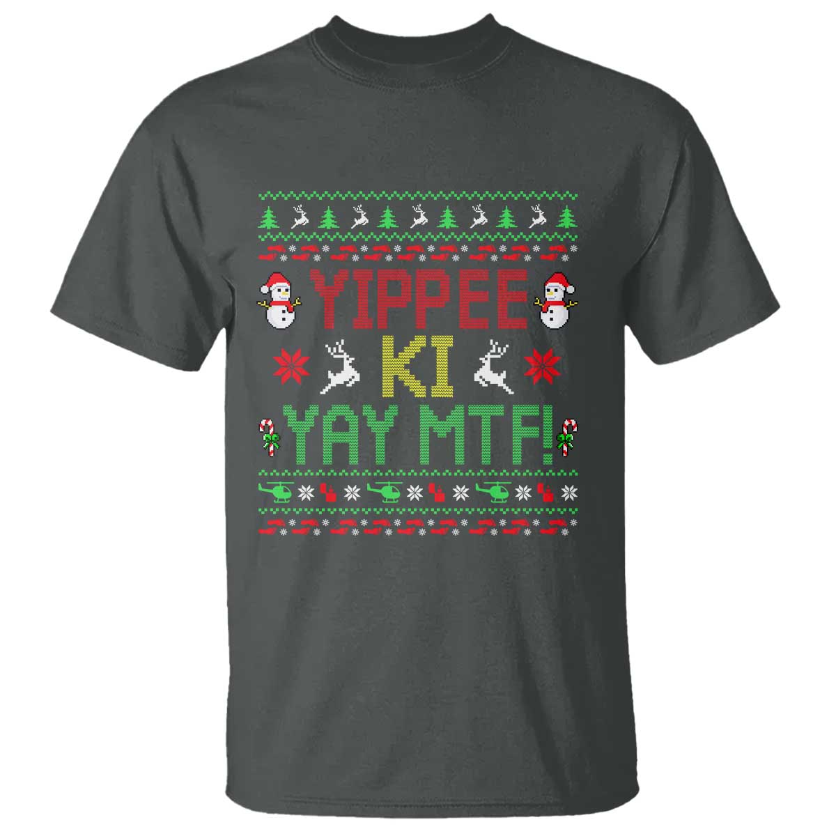 Yippee Ki Yay T Shirt 80's Movie Xmas Gift Ugly Christmas - Wonder Print Shop