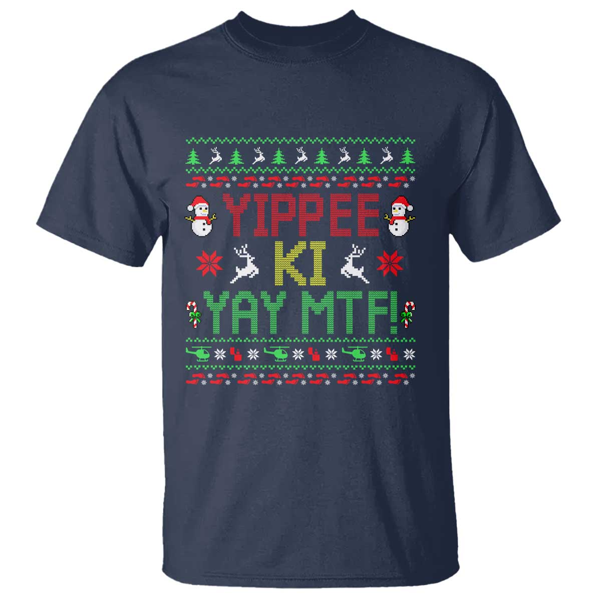 Yippee Ki Yay T Shirt 80's Movie Xmas Gift Ugly Christmas - Wonder Print Shop