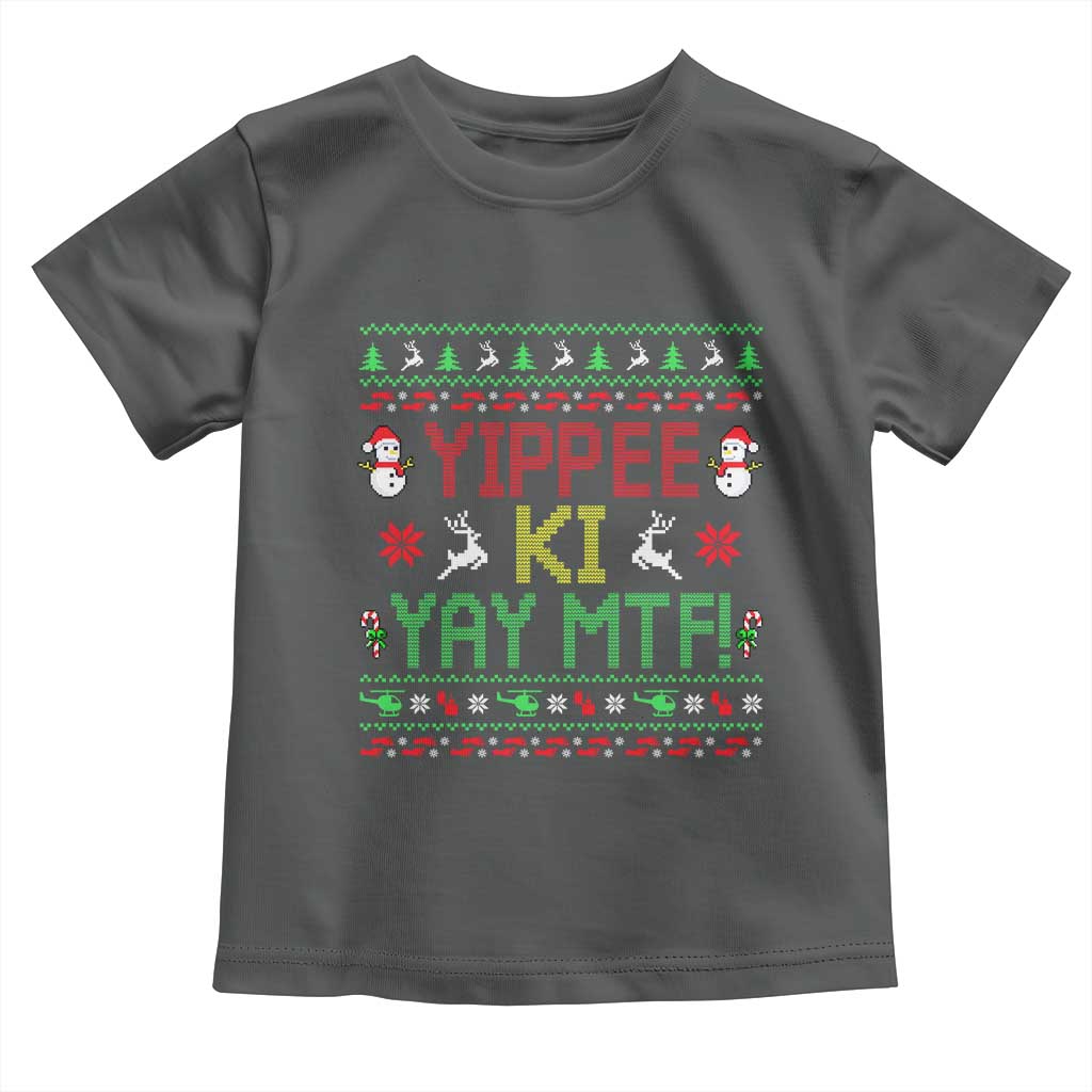 Yippee Ki Yay Toddler T Shirt 80's Movie Xmas Gift Ugly Christmas - Wonder Print Shop